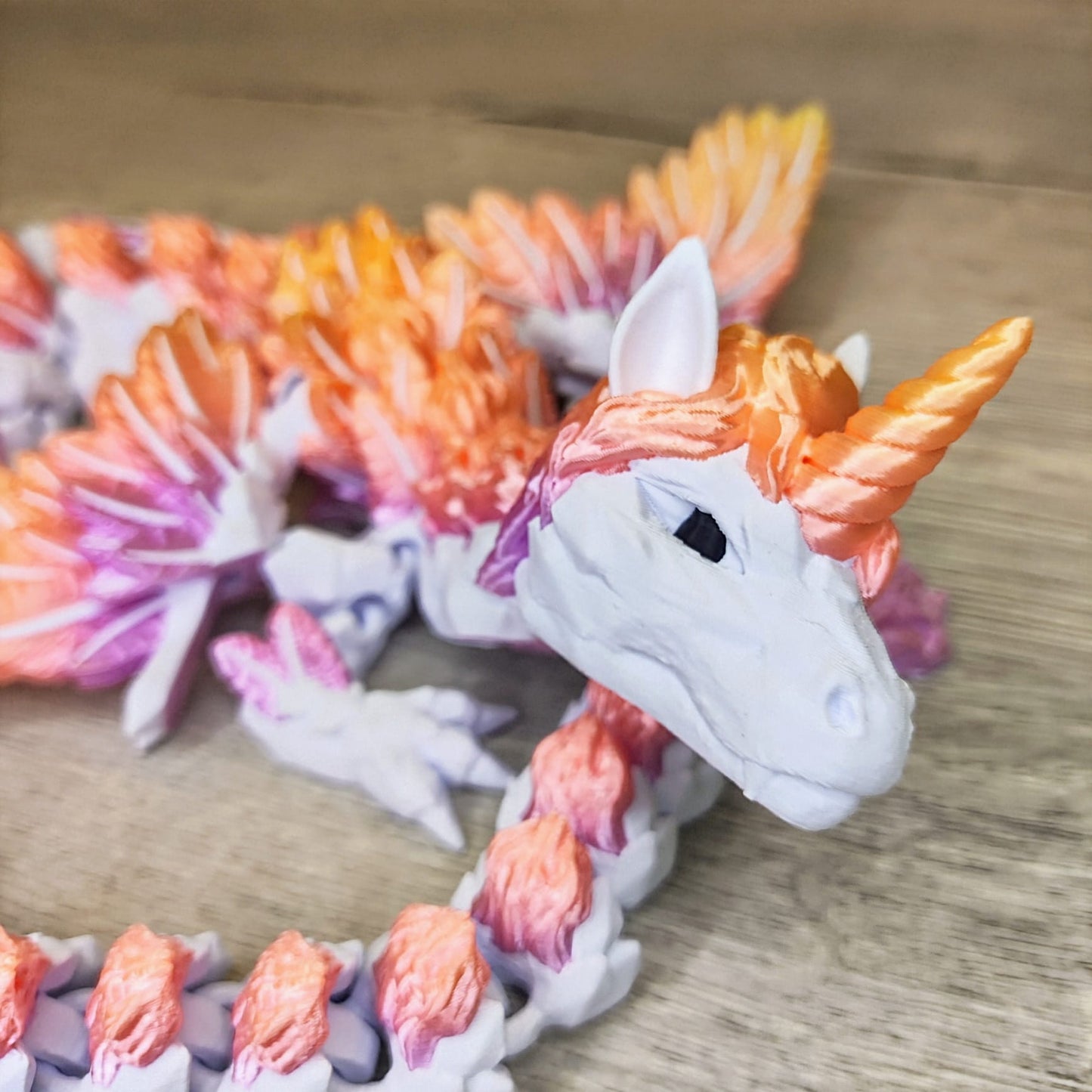 Unicorn Dragon with Wings – 3D Printed Fantasy Creature