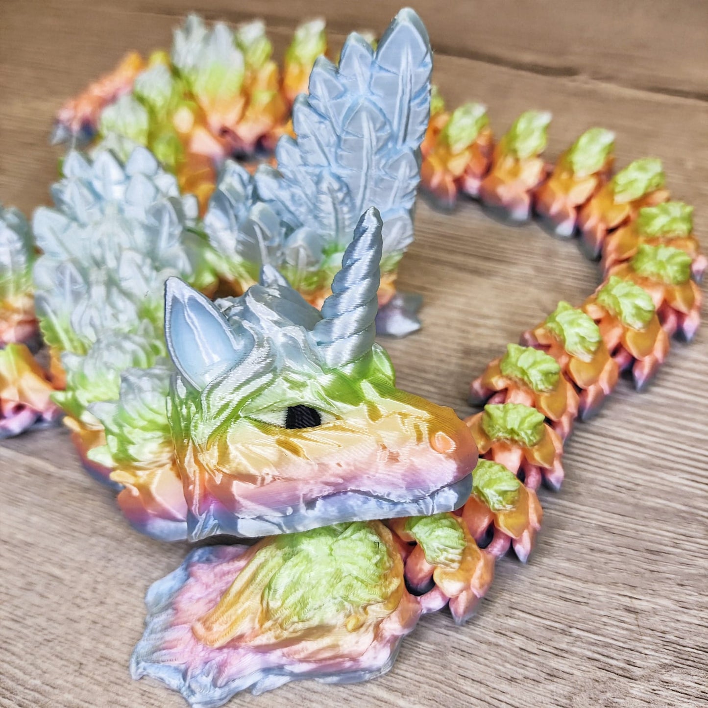 Unicorn Dragon with Wings – 3D Printed Fantasy Creature