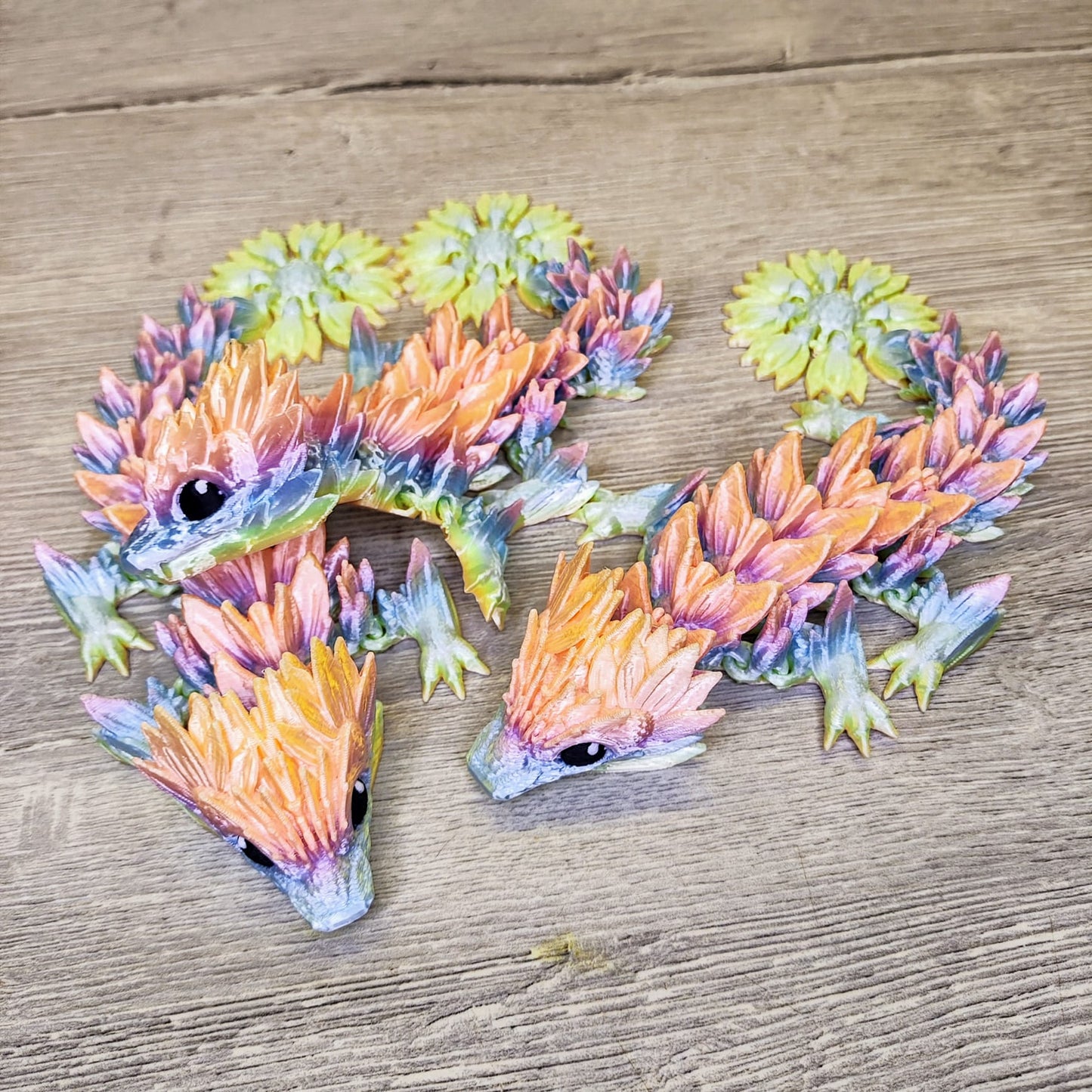 Baby Sunflower Dragon – 3D Printed Collectible