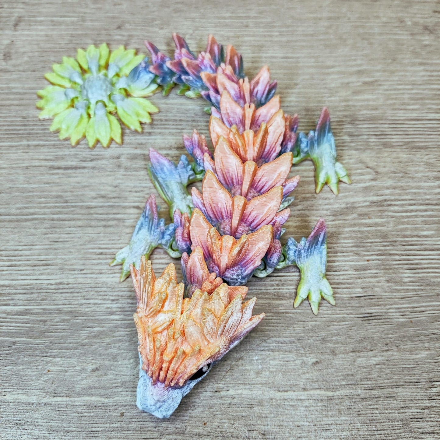 Baby Sunflower Dragon – 3D Printed Collectible