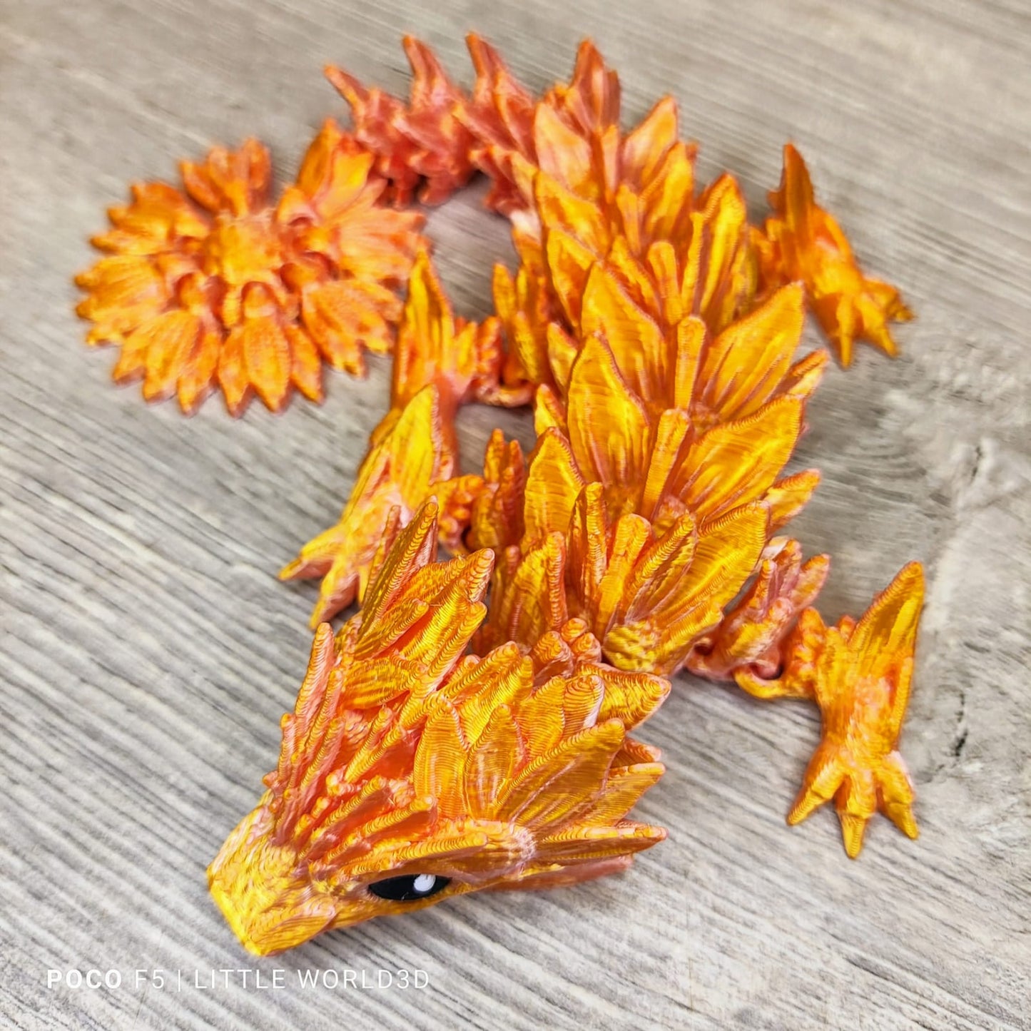 Baby Sunflower Dragon – 3D Printed Collectible