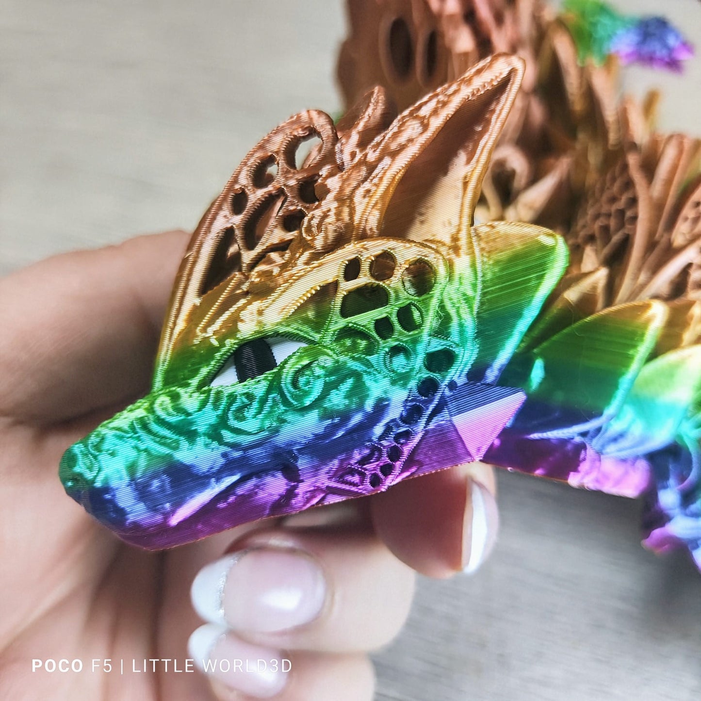 Fae Wolf Dragon – 3D Printed Fantasy Collectible