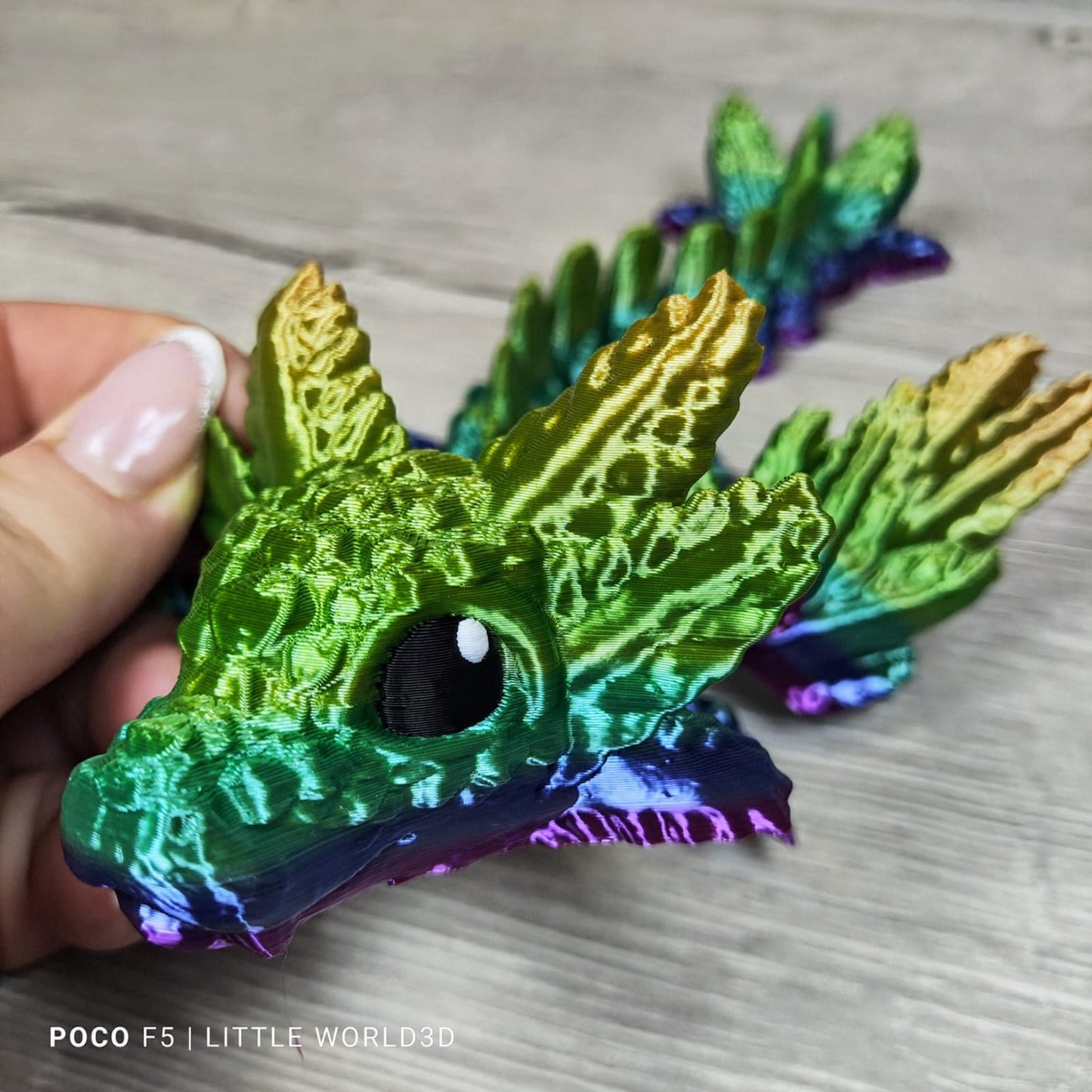 Baby Axolotl Dragon – 3D Printed Fantasy Collectible