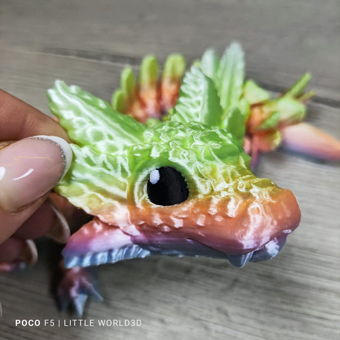 Baby Axolotl Dragon – 3D Printed Fantasy Collectible