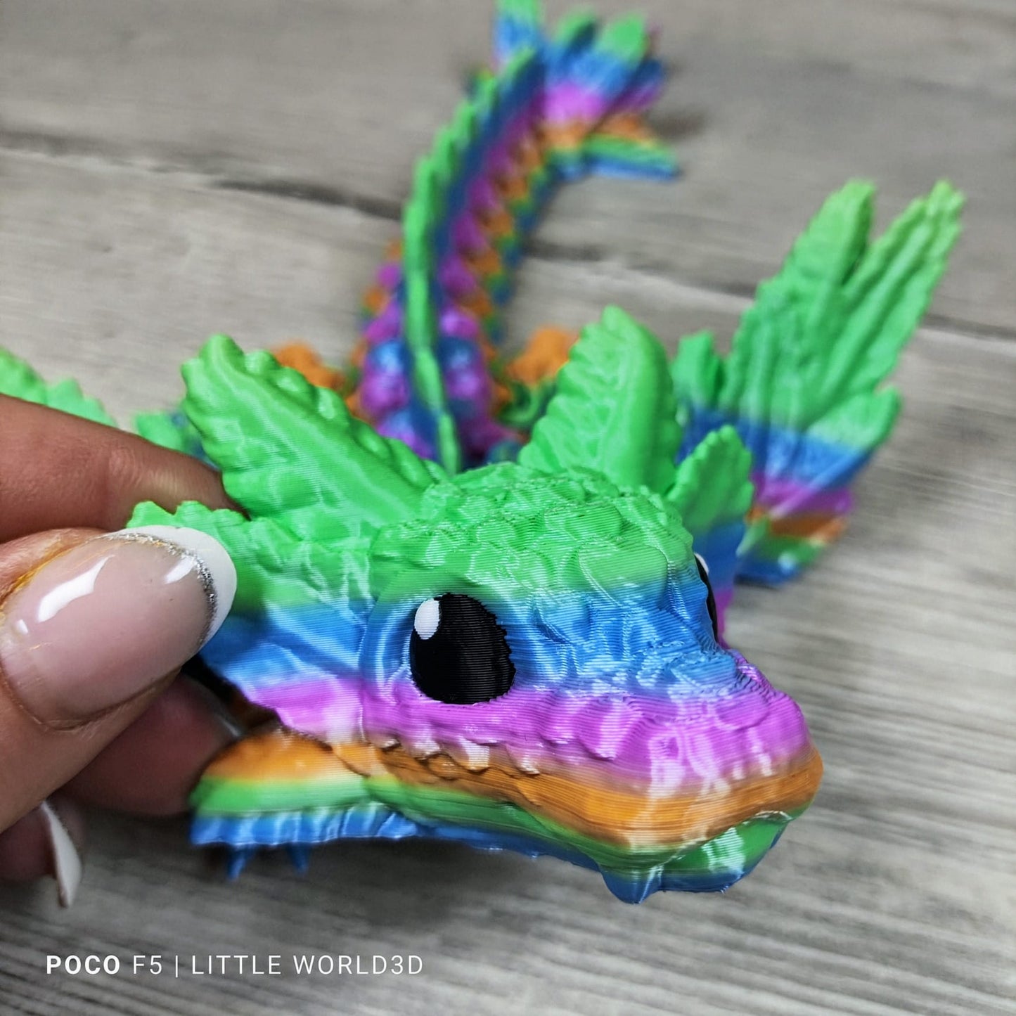 Baby Axolotl Dragon – 3D Printed Fantasy Collectible