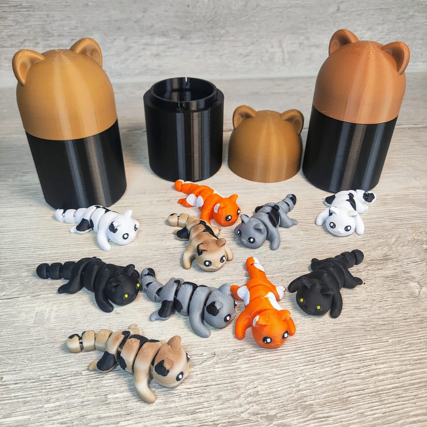 Mini Cats in Cat Box by ZOU3D – 3d Printed Collectable Set
