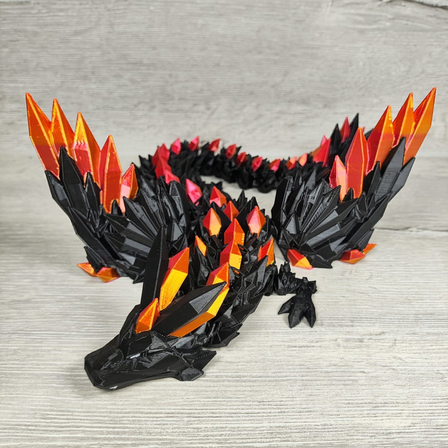 Crystal Wing Dragon – Black Edition with Rainbow Crystals