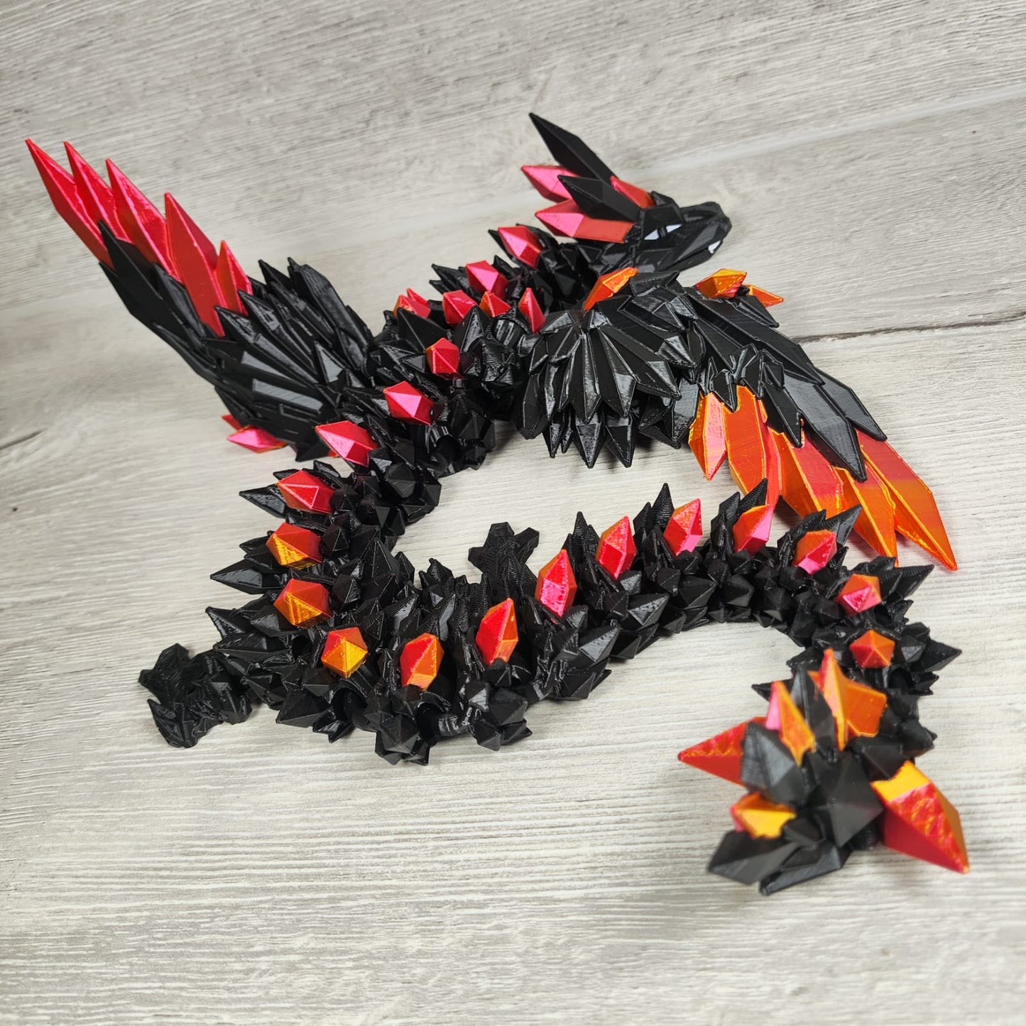 Crystal Wing Dragon – Black Edition with Rainbow Crystals