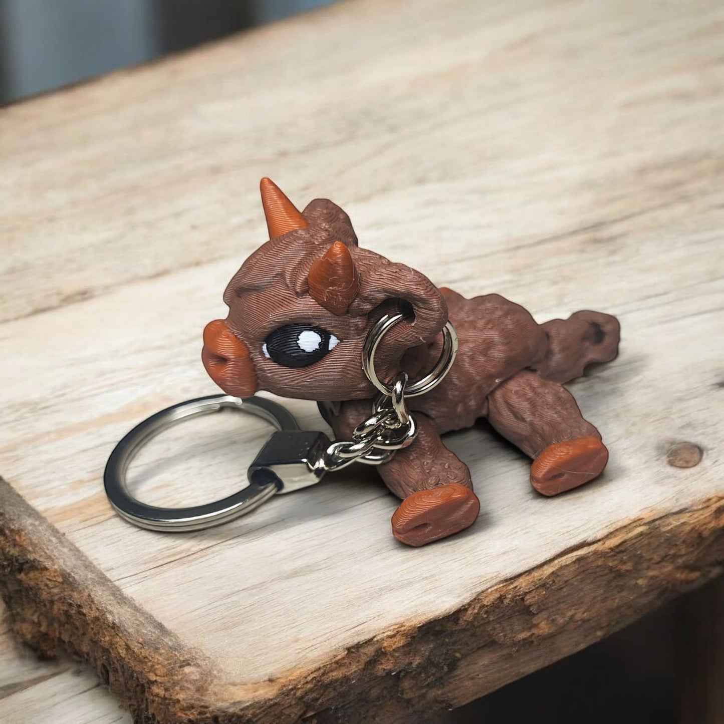 Highland Cow Keychain – 3D Printed Charm by Cinderwing3D