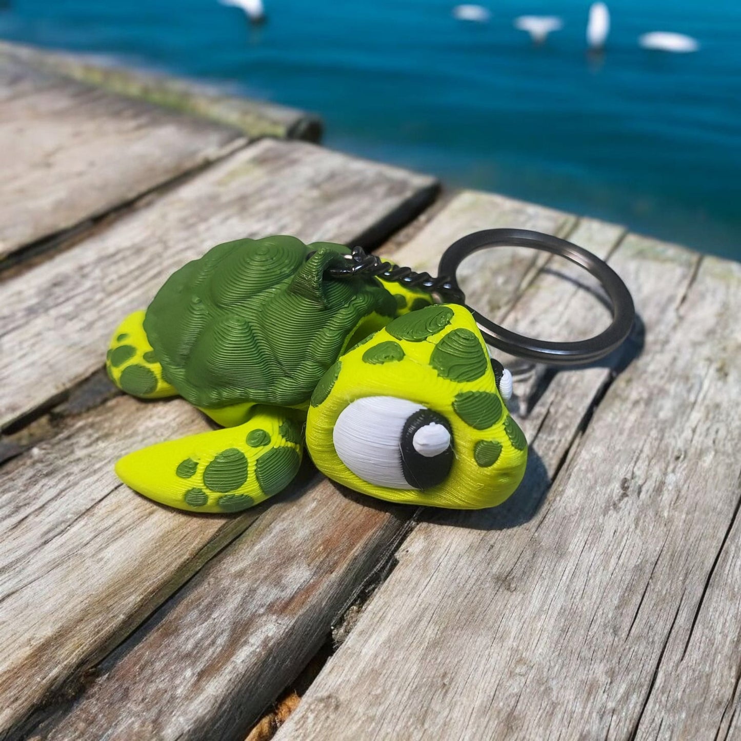 Sea Turtle Keychain – 3D Printed Accessory by 3DGOB