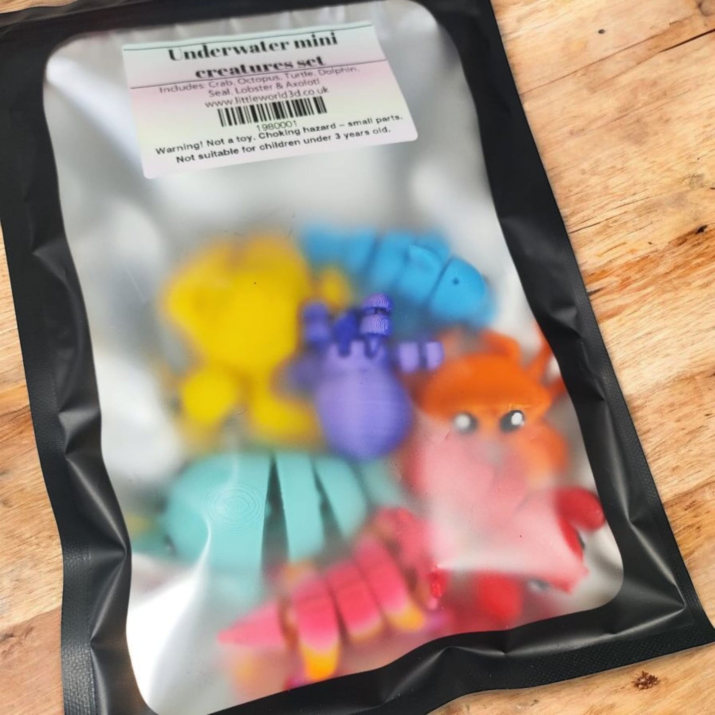 Underwater Mini Creature Set – 3D Printed Ocean-Inspired Minis