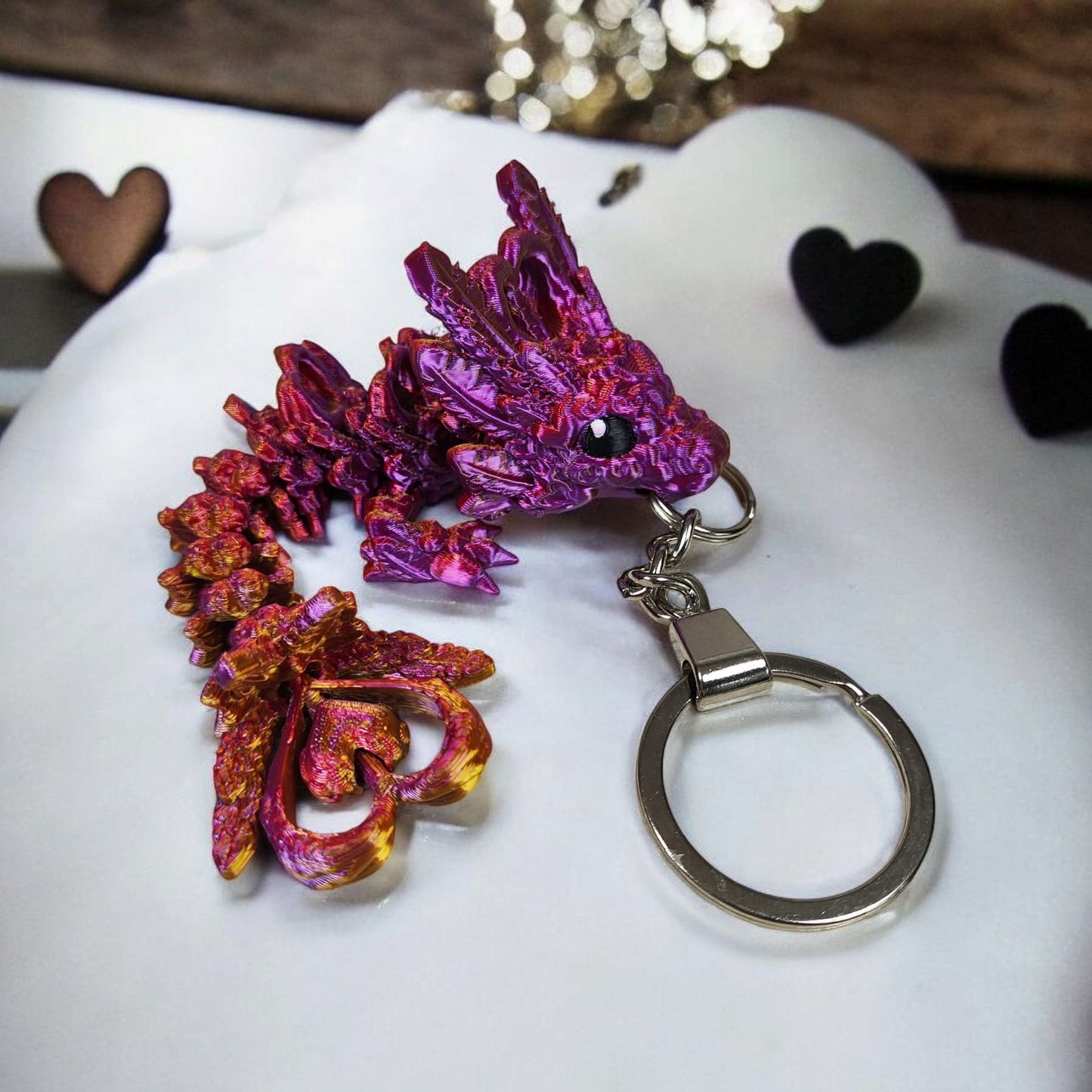 Tadling Heart Dragon Keychain – 3D Printed Mini Collectable