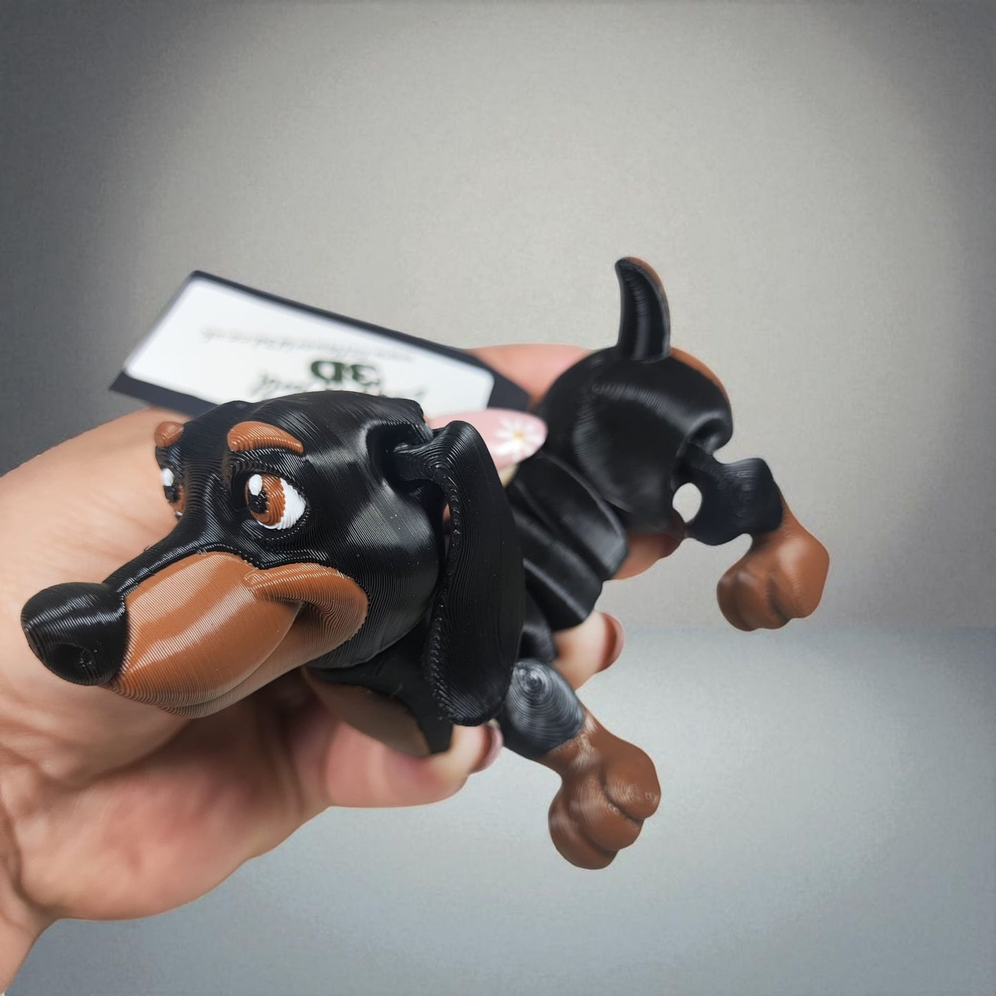 🐾 Frankie & Dexter the Dachshunds — Articulated Sausage Dog Figures