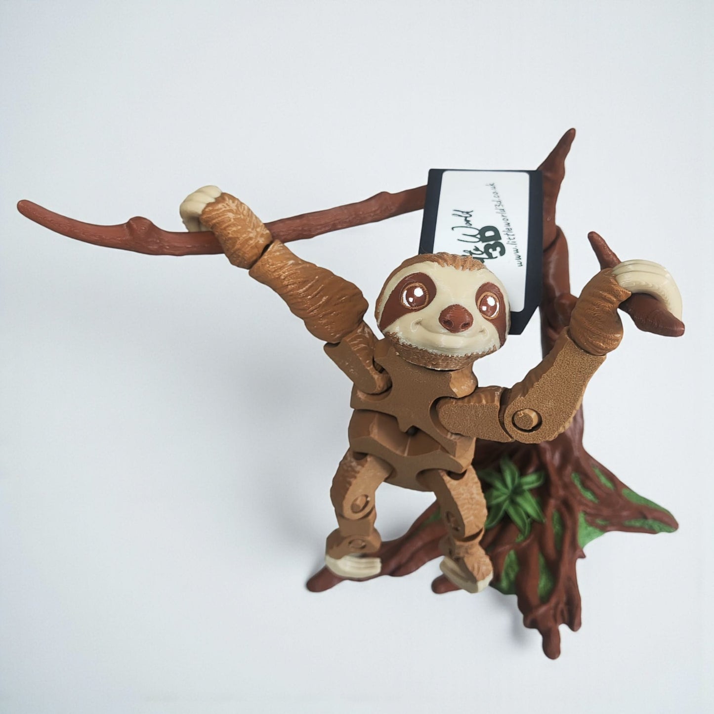 🌿 Articulated Speedy the Sloth with Tree