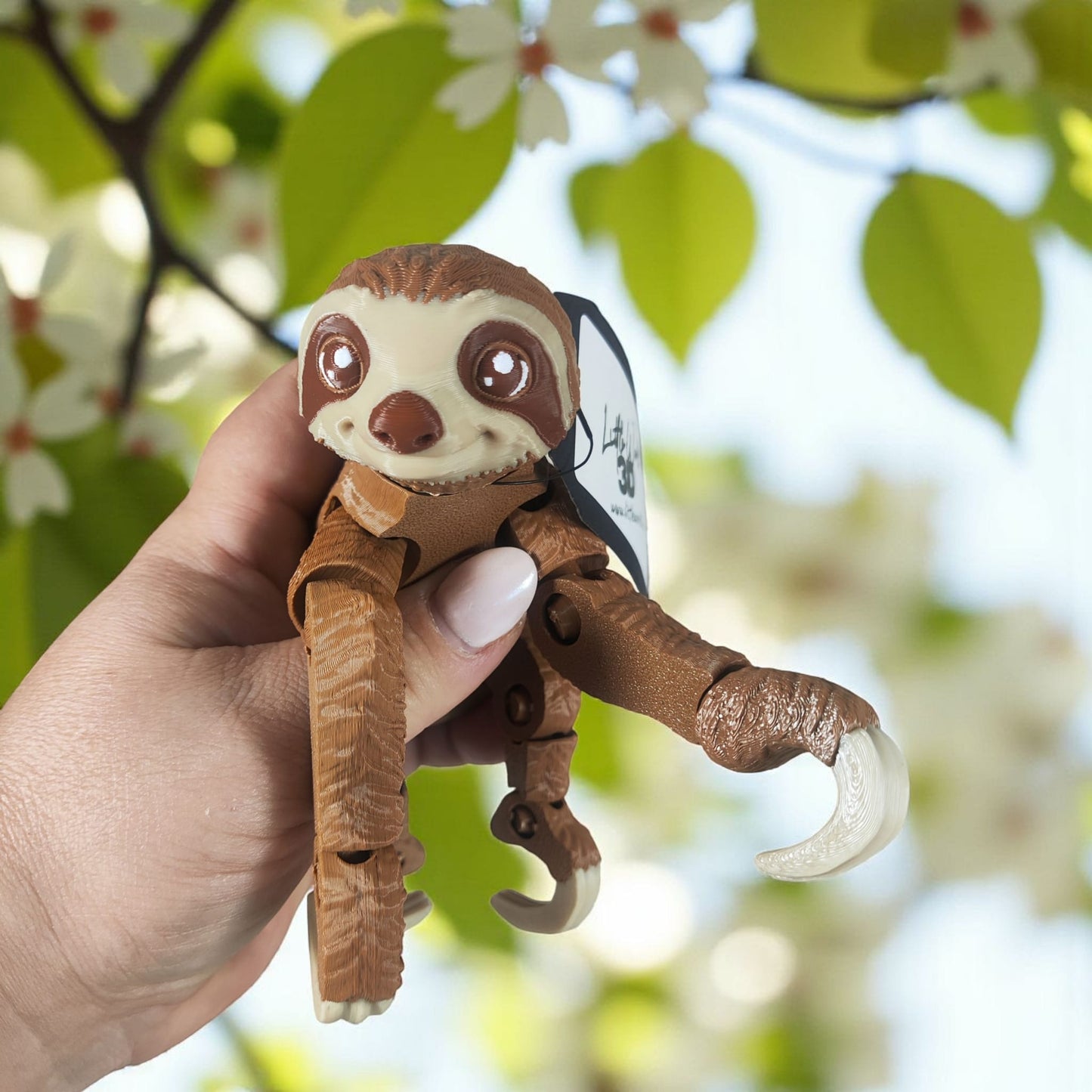 🌿 Articulated Speedy the Sloth with Tree