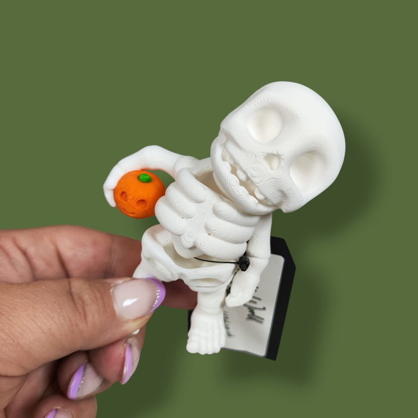šš Skeleton with Pumpkin ā Cute Halloween Collectable