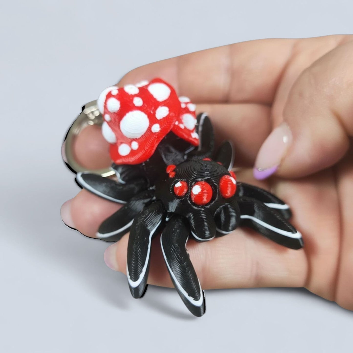 š· Spider Keyring Collection ā Heartback & Mushroomback Editions