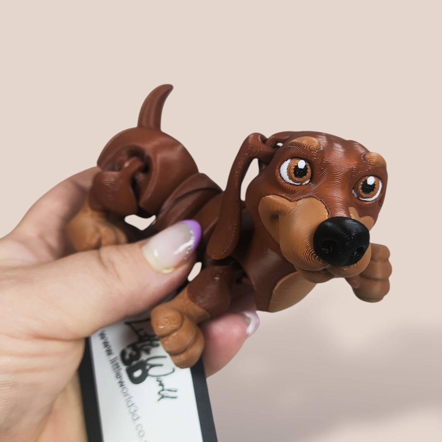 🐾 Frankie & Dexter the Dachshunds — Articulated Sausage Dog Figures