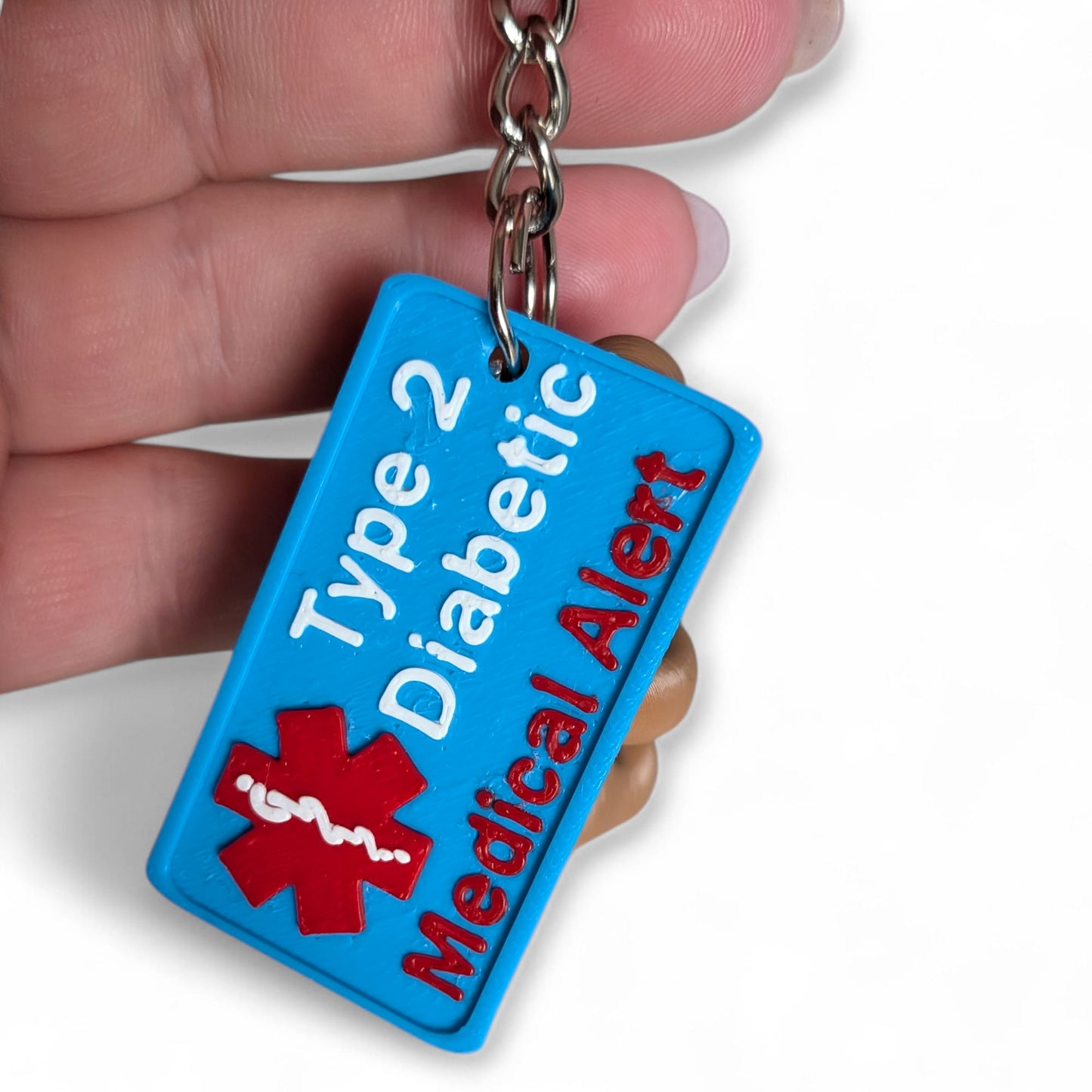 🧸 Type 1 Diabetic Teddy Bear Keyring