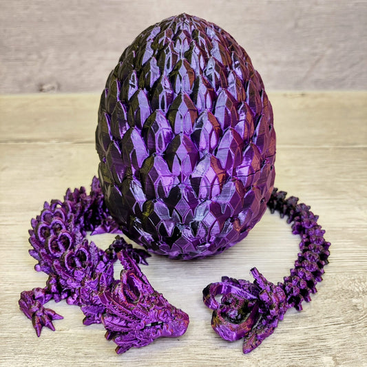 Heart Dragon in Egg – 3D Printed Fantasy Collectible