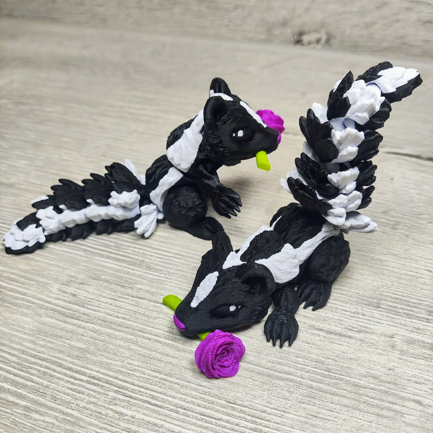 Cute Skunk with Rose – 3D Printed Gift