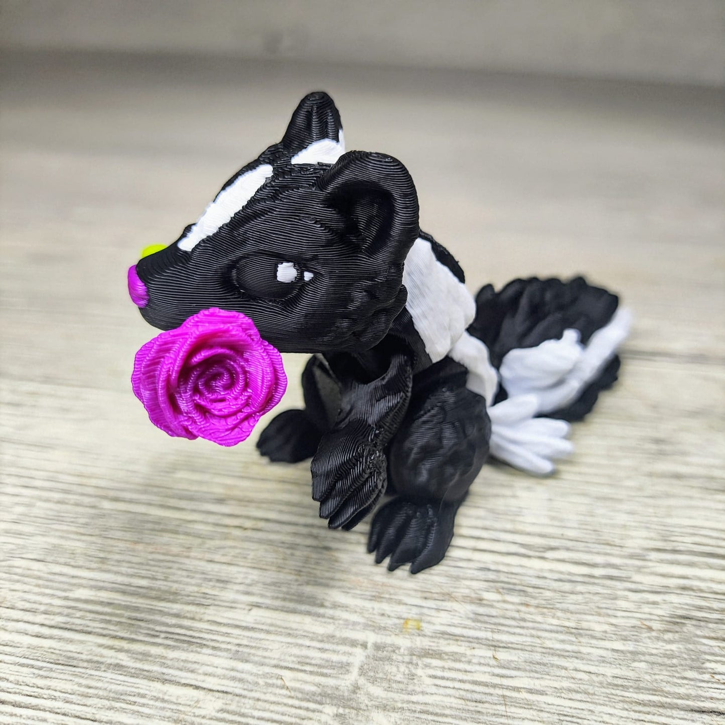 Cute Skunk with Rose – 3D Printed Gift