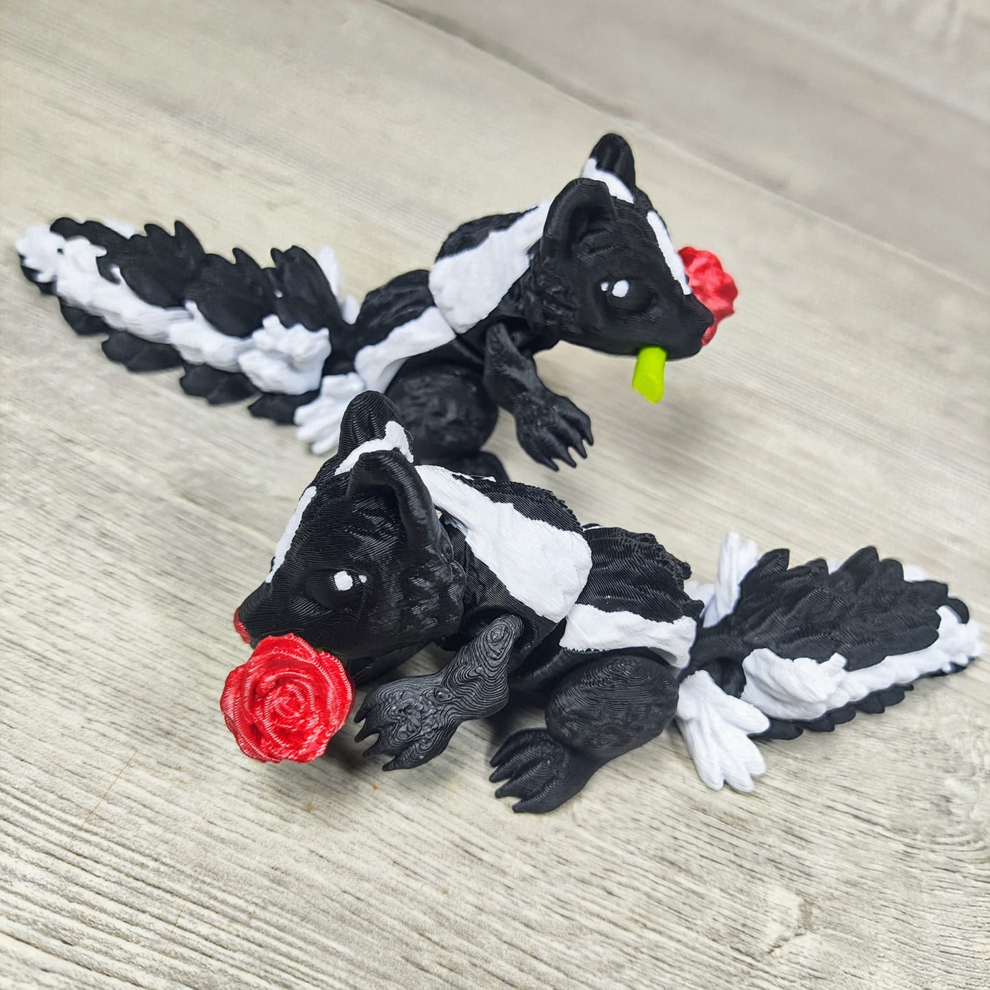 Cute Skunk with Rose – 3D Printed Gift