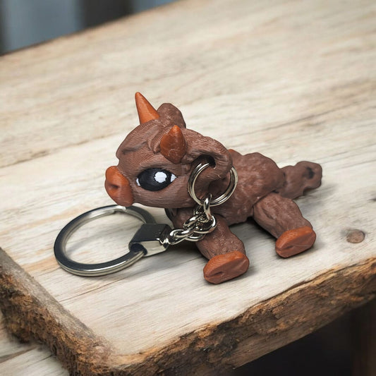 Highland Cow Keychain – 3D Printed Charm by Cinderwing3D