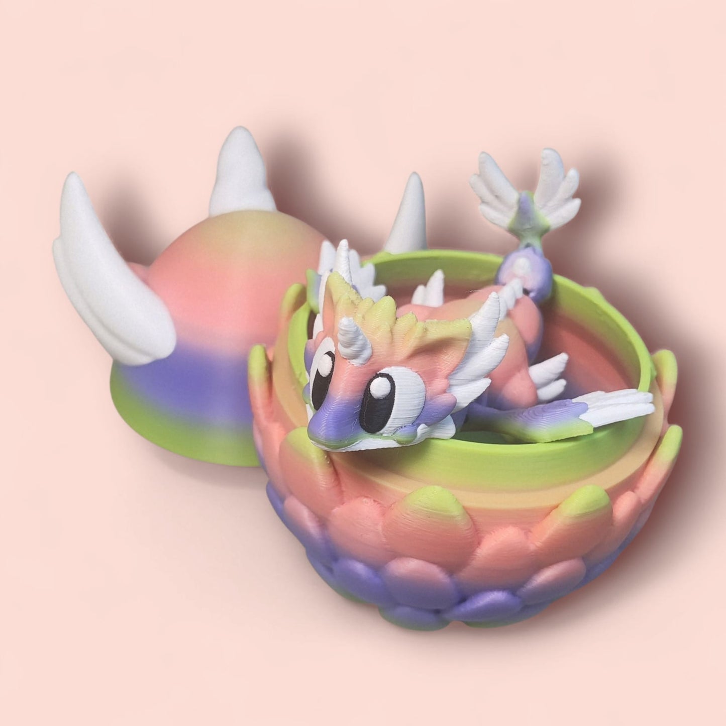 Celestial Dragon & Egg – 3D Printed Collectible by 3DGOB