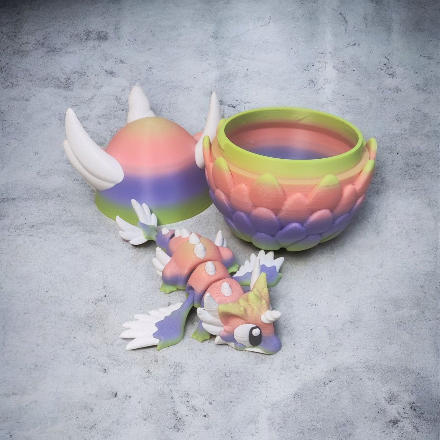 Celestial Dragon & Egg – 3D Printed Collectible by 3DGOB