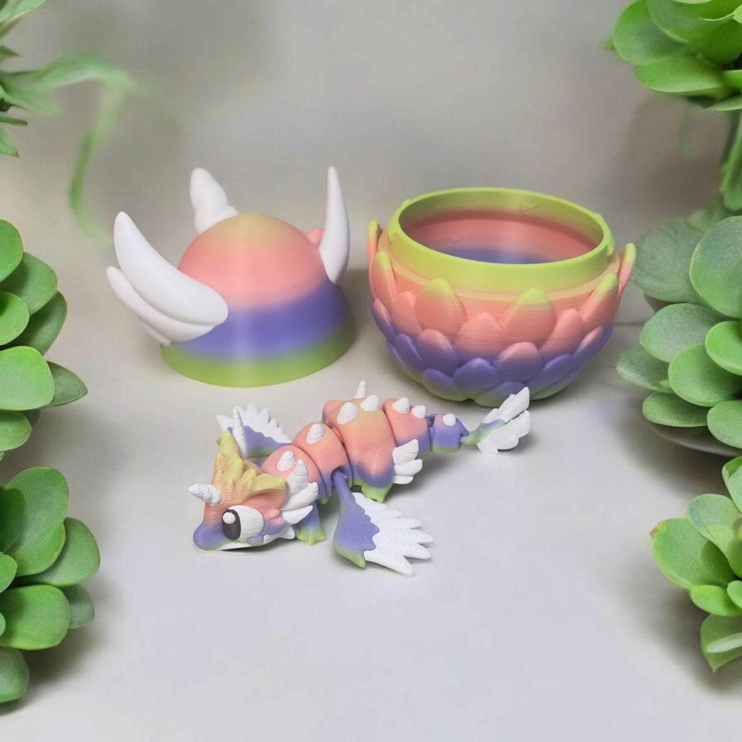 Celestial Dragon & Egg – 3D Printed Collectible by 3DGOB