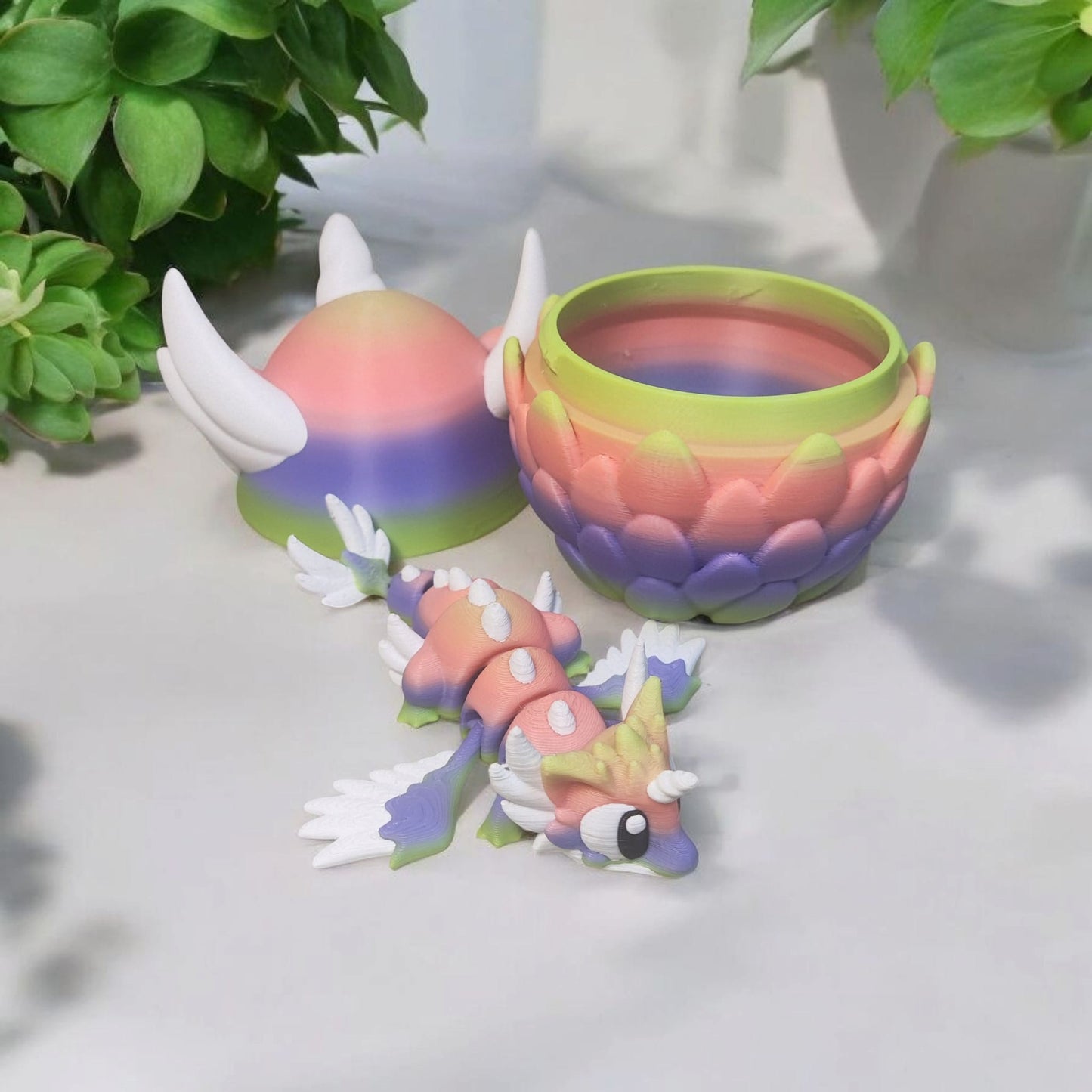 Celestial Dragon & Egg – 3D Printed Collectible by 3DGOB
