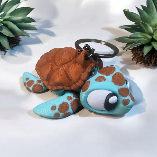 Sea Turtle Keychain – 3D Printed Accessory by 3DGOB
