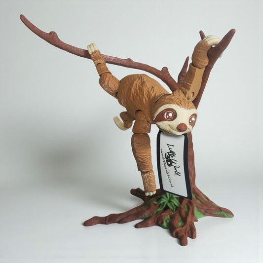 🌿 Articulated Speedy the Sloth with Tree