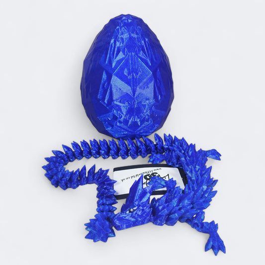 Crystal Dragon in Egg – 3D Printed Fantasy Collectible