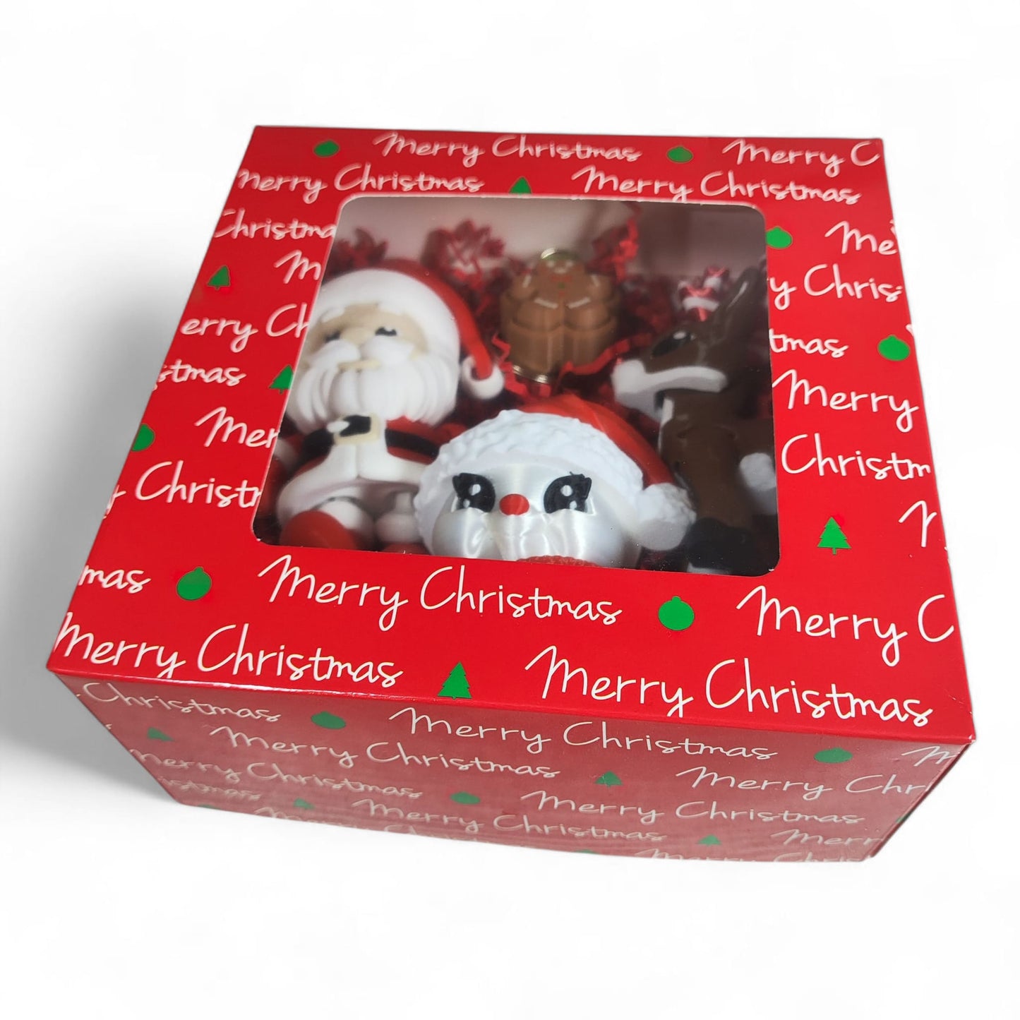 Christmas Friends Articulated Set — Santa, Snowman, Reindeer & Gingerbread Clicker Keyring