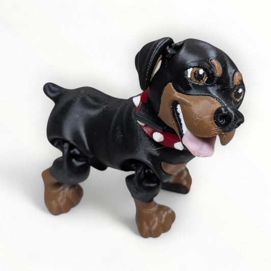 Articulated Rottweiler Dog Figurine