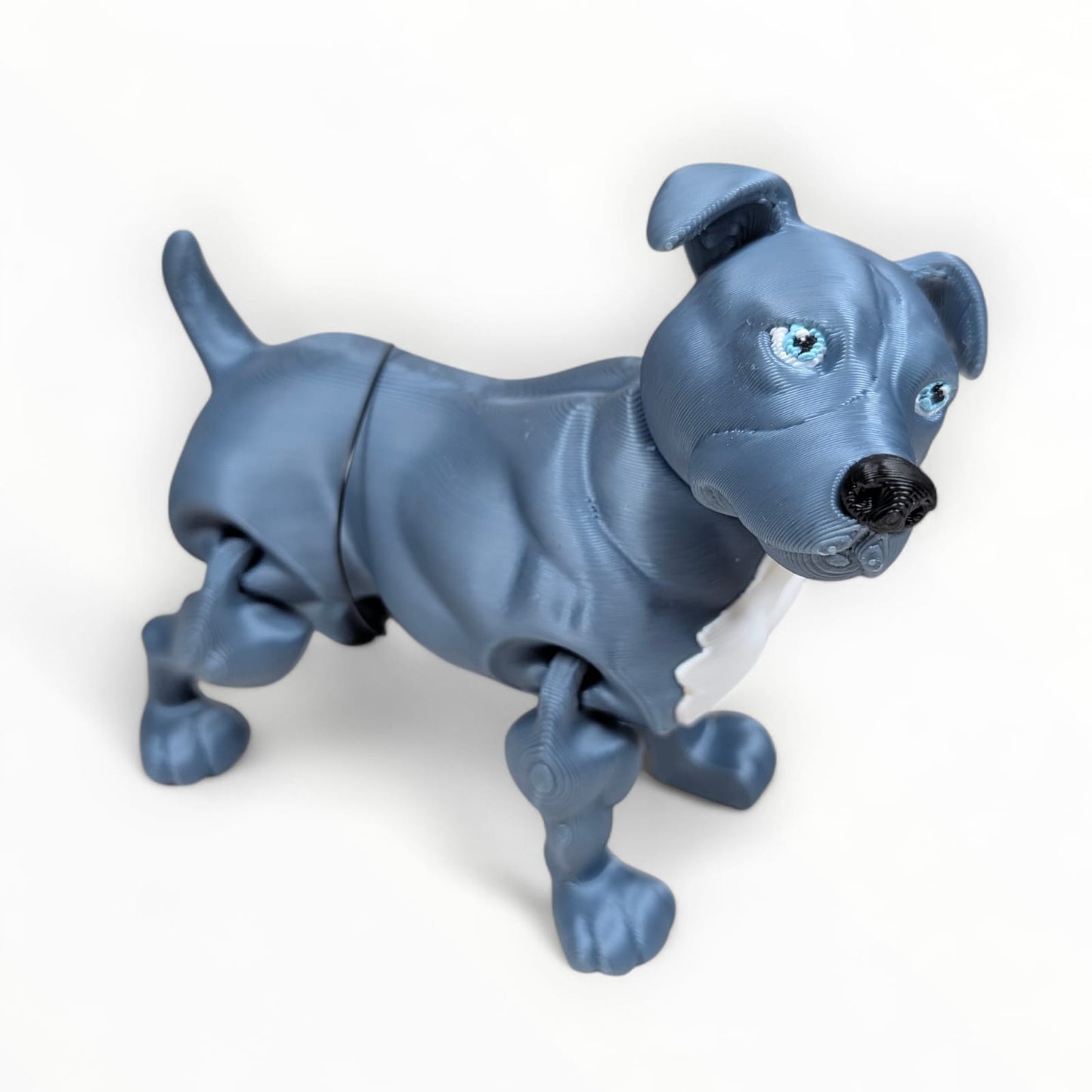 Articulated Pitbull Dog Figurine
