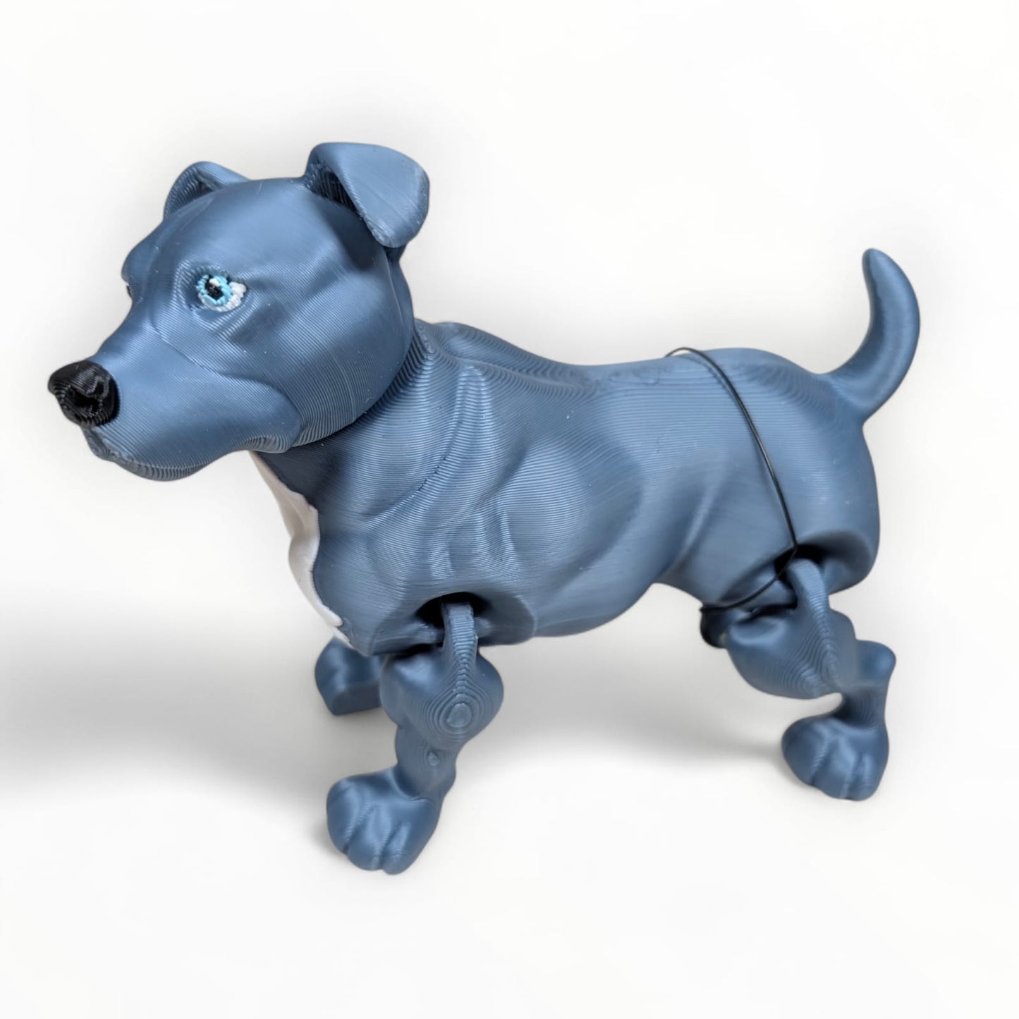 Articulated Pitbull Dog Figurine