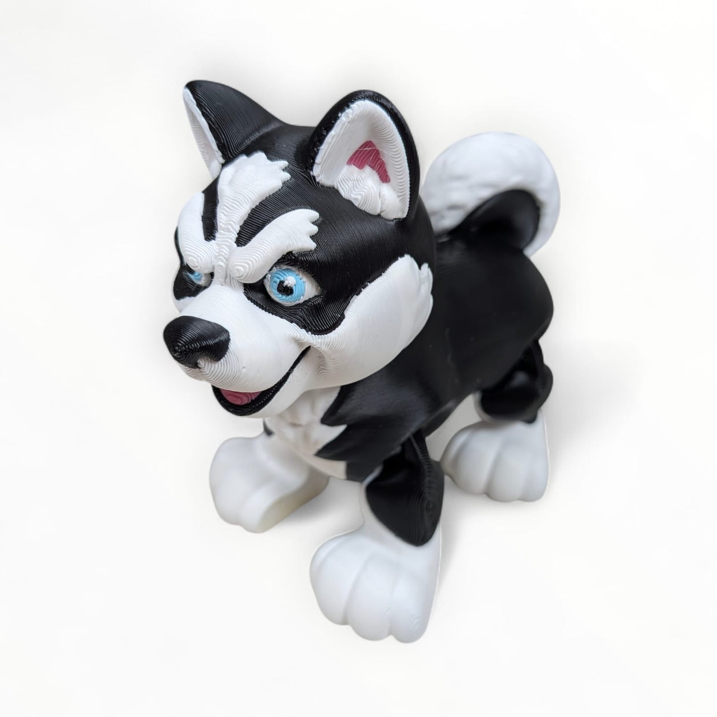 Articulated Husky Dog Figurine