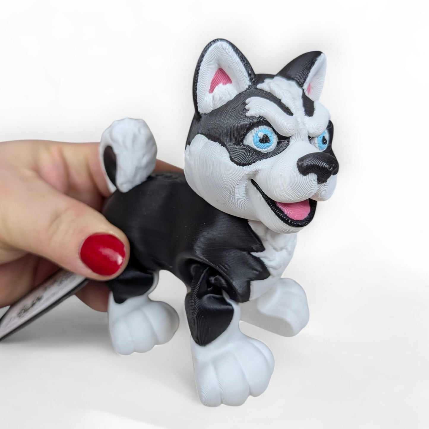 Articulated Husky Dog Figurine