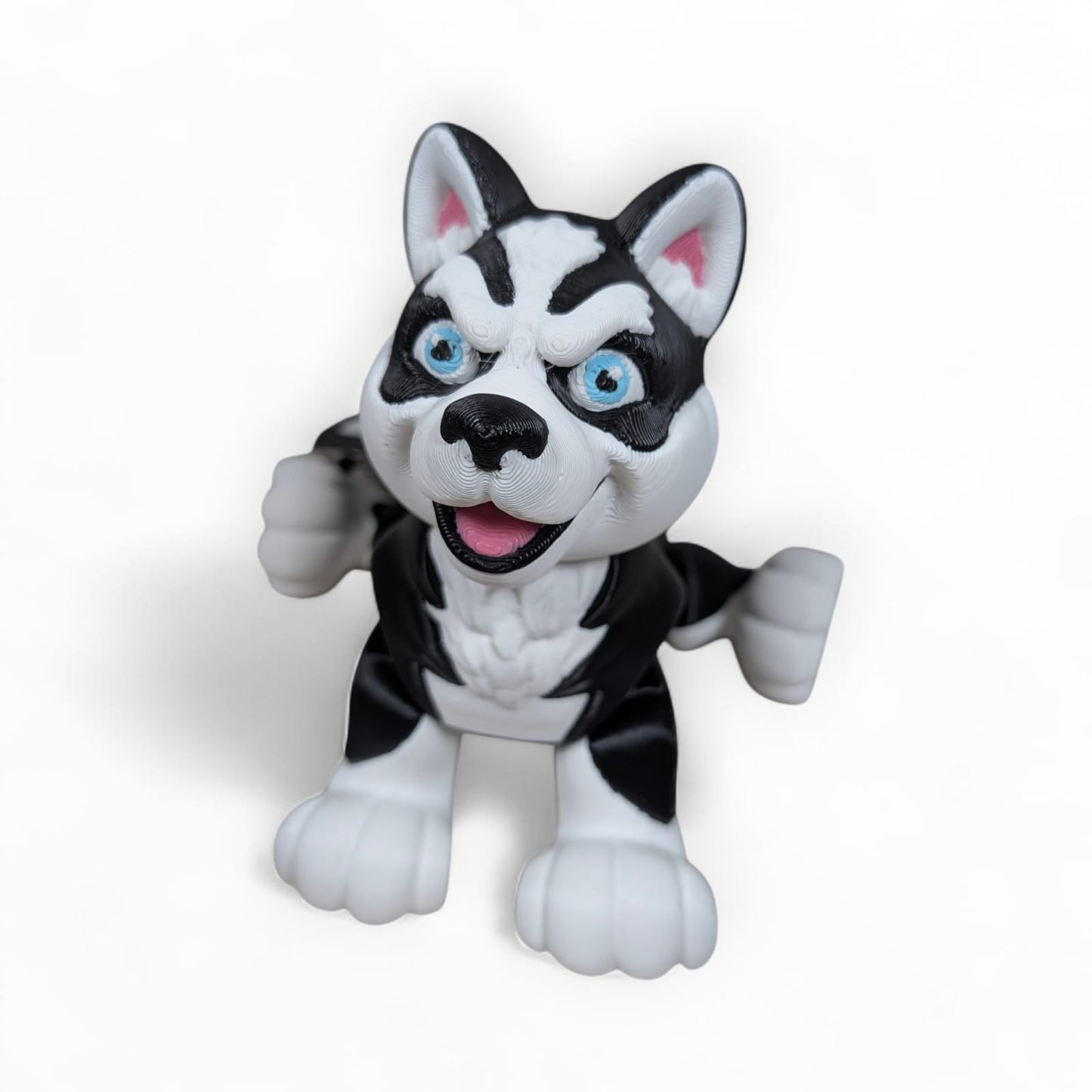 Articulated Husky Dog Figurine