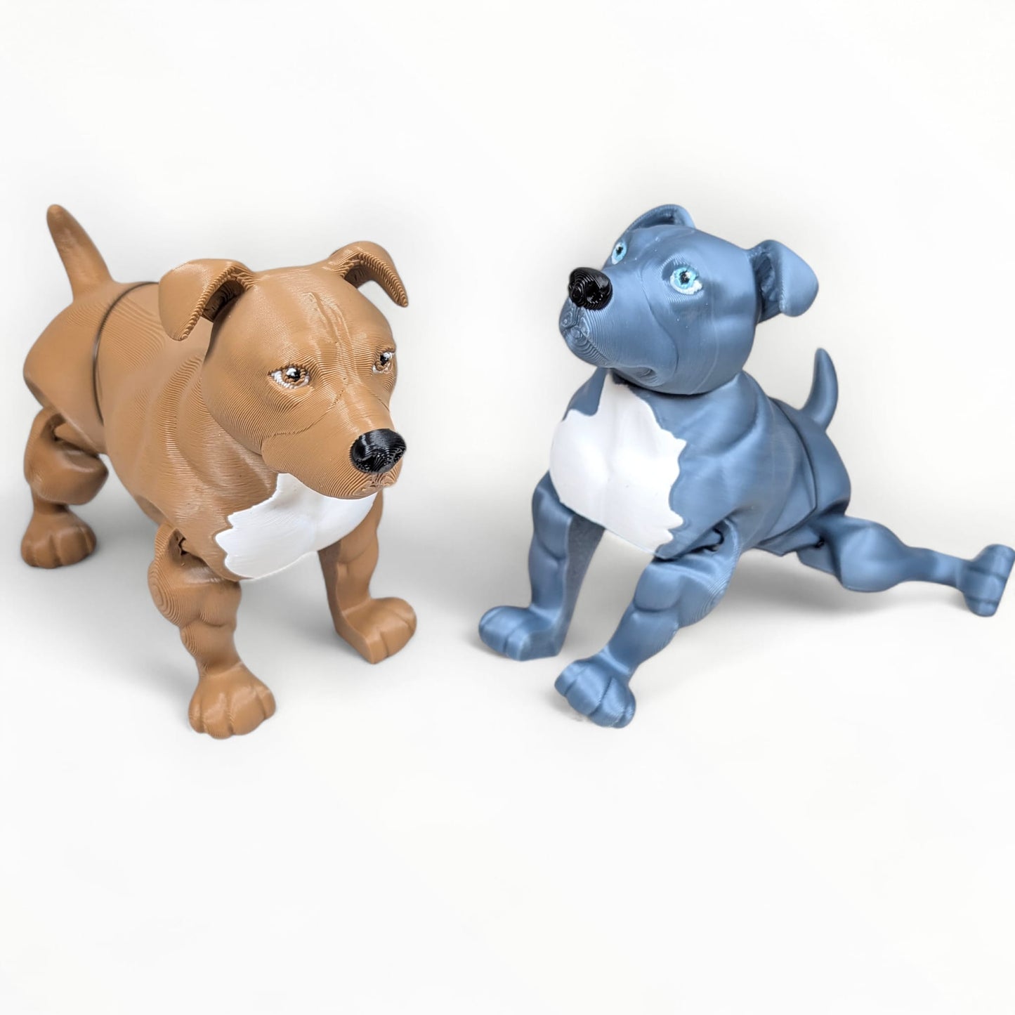 Articulated Pitbull Dog Figurine