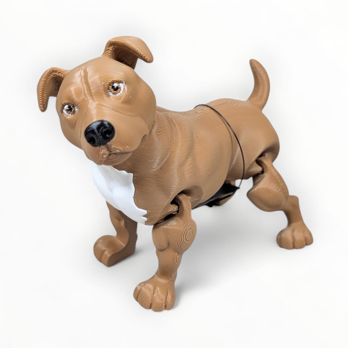 Articulated Pitbull Dog Figurine