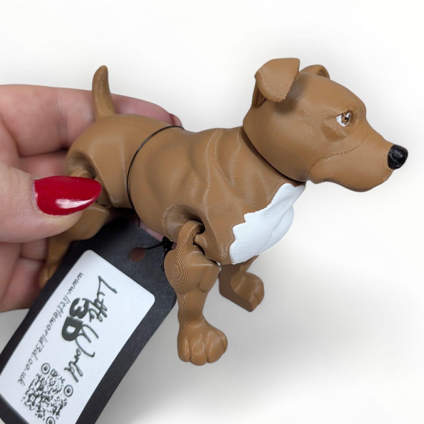Articulated Pitbull Dog Figurine
