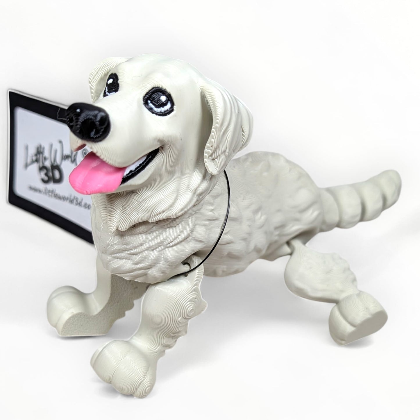 Articulated Golden Retriever Dog Figurine
