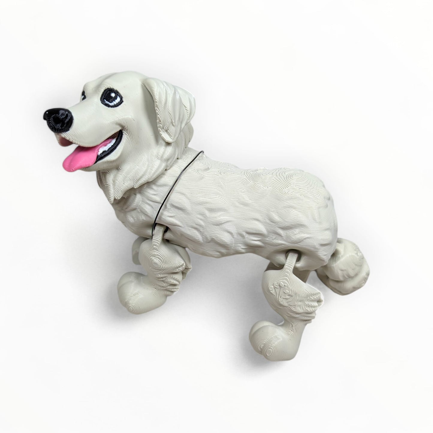 Articulated Golden Retriever Dog Figurine