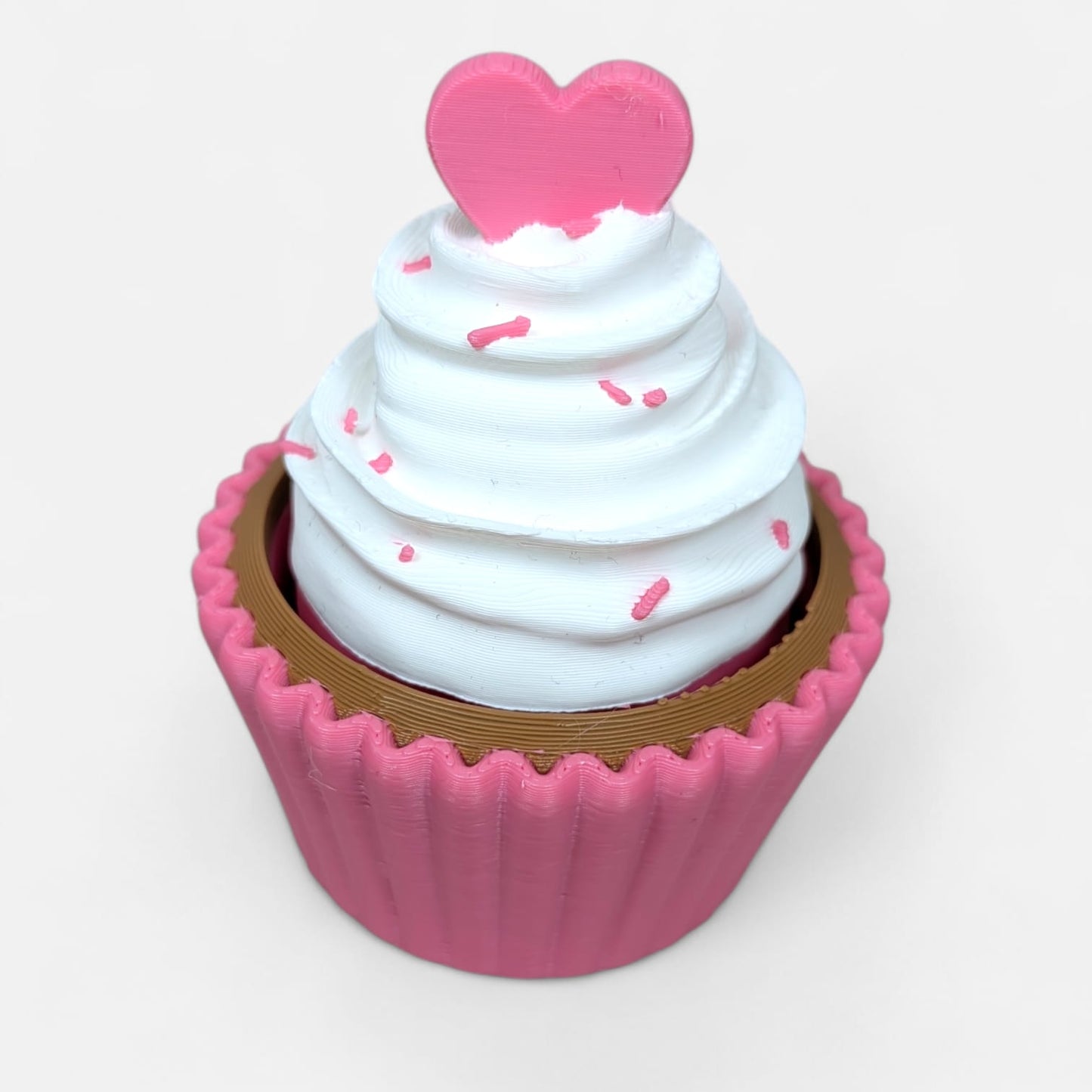 Clicker Cupcake with Pink Frosting & Heart
