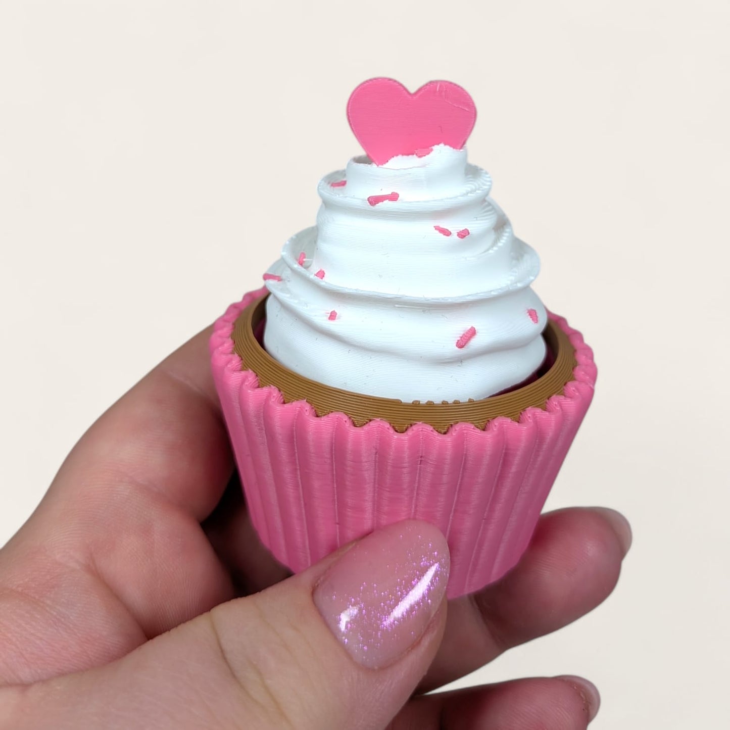 Clicker Cupcake with Pink Frosting & Heart