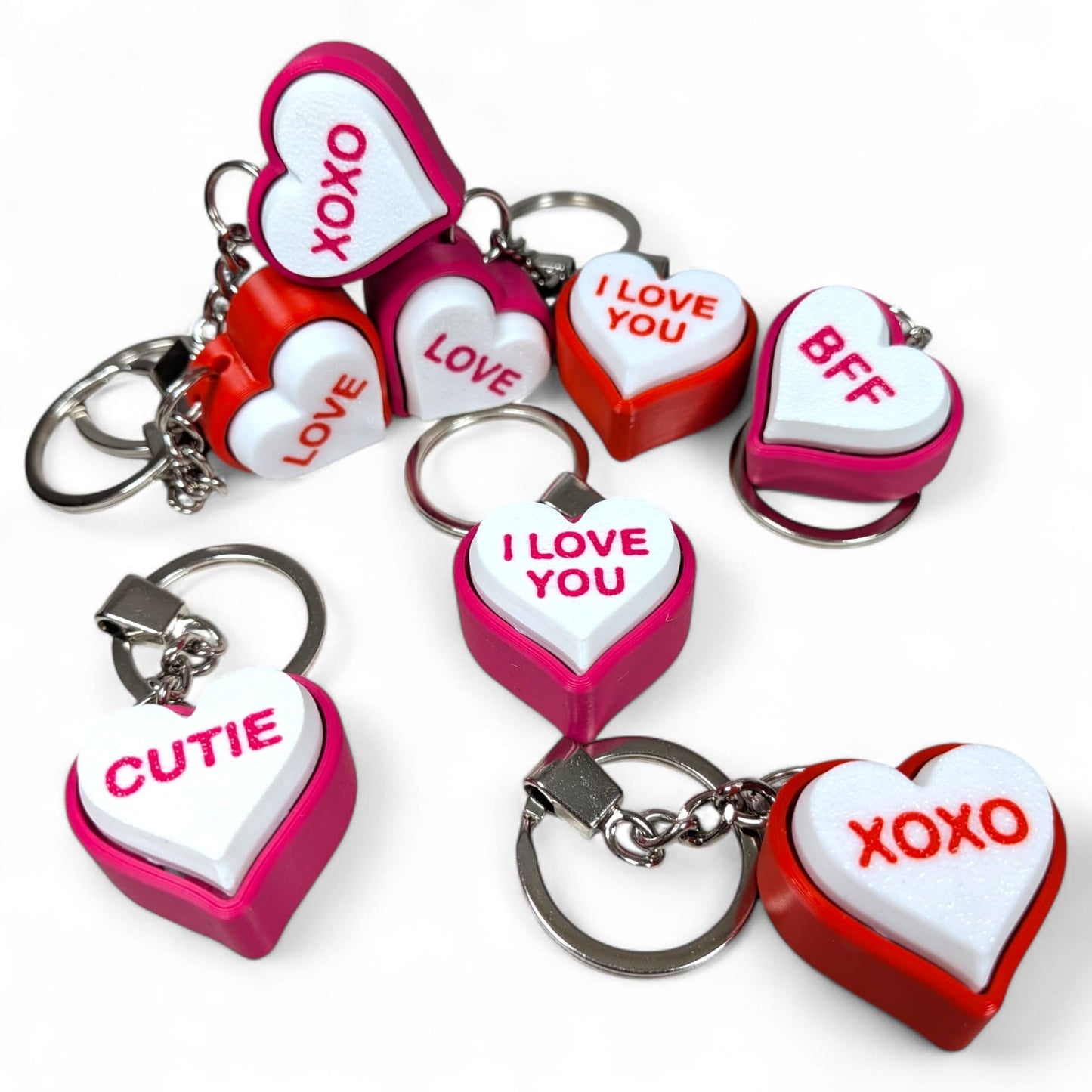 Clicker Heart Keyring — Valentine Edition